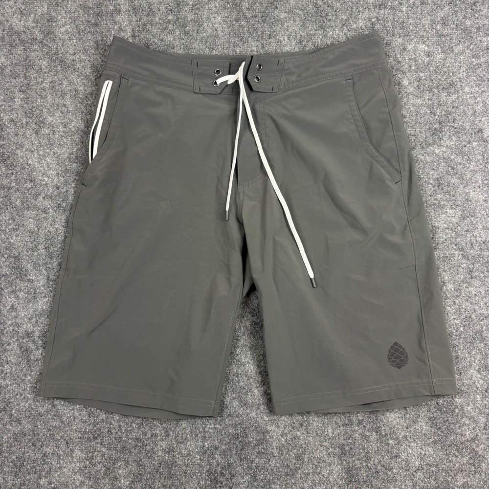 Stio Board Shorts Mens 31 Gray Excellent Stretch Recycled Quick Dry Swim Trunk